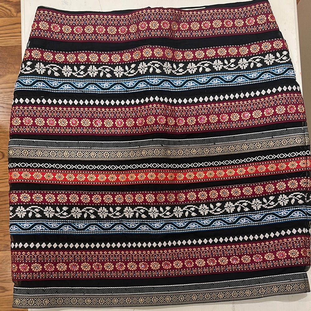 NICOLE MILLER Multicolor Patterned Women's Skirt